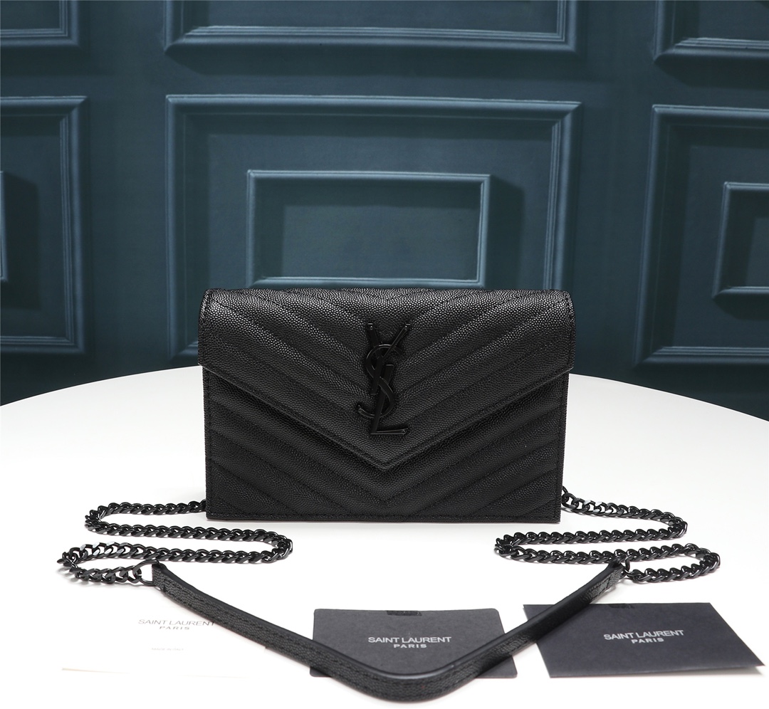 New YSL Handbag 27720 Black-Black